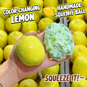 Color-Changing Lemon Squishy Toy – Handmade Crunchy ASMR Stress Relief Sensory Toy