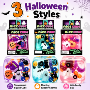 Pumpkin Ghost Squishy Toy – Soft Sensory Stress Relief Plush