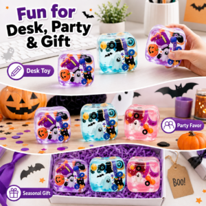 Pumpkin Ghost Squishy Toy – Soft Sensory Stress Relief Plush