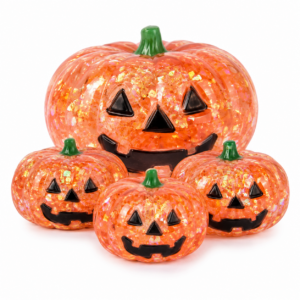 Pumpkin Ghost Squishy Toy – Soft Sensory Stress Relief Toy