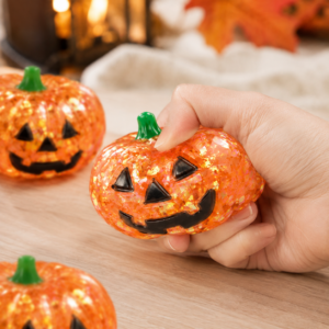Pumpkin Ghost Squishy Toy – Soft Sensory Stress Relief Toy