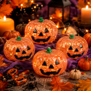 Pumpkin Ghost Squishy Toy – Soft Sensory Stress Relief Toy