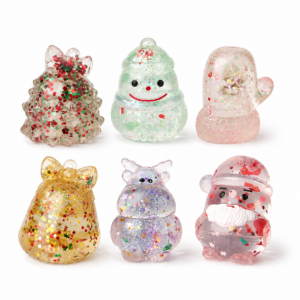 Christmas Glitter Squishy Toy Set