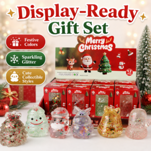 Christmas Glitter Squishy Toy Set
