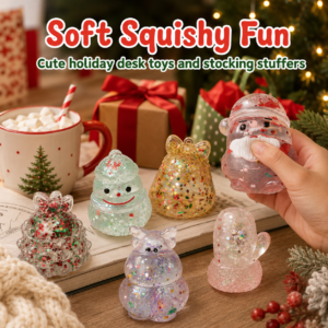 Christmas Glitter Squishy Toy Set
