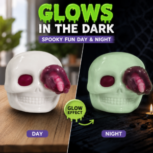 Wholesale Halloween TPR Soft Rubber Skull Design Stress Relief Toy for Kids