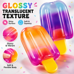 TPR Ice Pop Fidget Toy - Stress Relief Squeeze Toy for Office