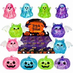 Halloween Pumpkin Bat Ghost Squishy Toy – Slow Rising Sensory Stress Relief Toy