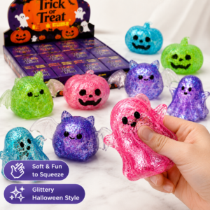 Halloween Pumpkin Bat Ghost Squishy Toy – Slow Rising Sensory Stress Relief Toy