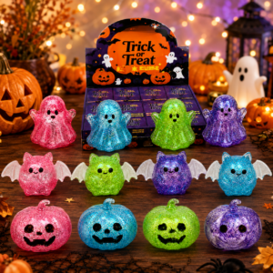 Halloween Pumpkin Bat Ghost Squishy Toy – Slow Rising Sensory Stress Relief Toy