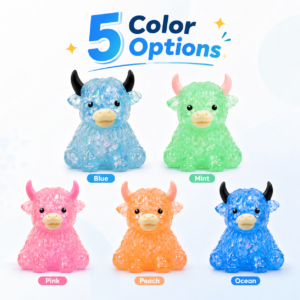 Glitter Malt Candy Cow Squishy Toy – Slow Rising Sensory Stress Relief Toy