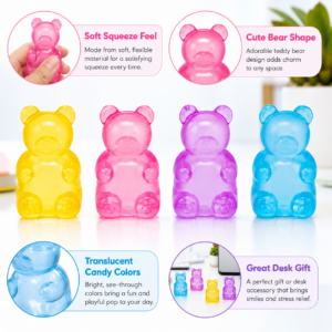 Creative Stress Relief Bear Squishy Toy – Slow Rising Sensory Fidget Ball