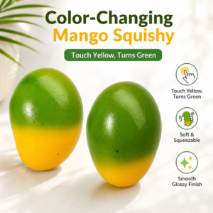 Mango Shape Color-Changing Squishy Toy – Slow Rising Sensory Stress Relief Toy