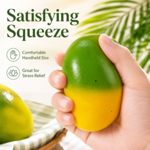 Mango Shape Color-Changing Squishy Toy – Slow Rising Sensory Stress Relief Toy
