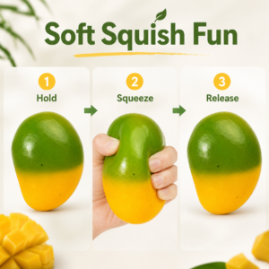 Mango Shape Color-Changing Squishy Toy – Slow Rising Sensory Stress Relief Toy