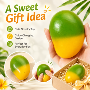 Mango Shape Color-Changing Squishy Toy – Slow Rising Sensory Stress Relief Toy