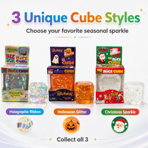 Holographic Ribbon Cube Sensory Toy