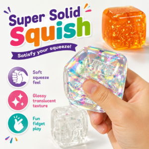 Holographic Ribbon Cube Sensory Toy