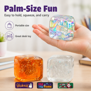 Holographic Ribbon Cube Sensory Toy
