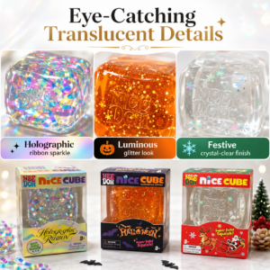 Holographic Ribbon Cube Sensory Toy