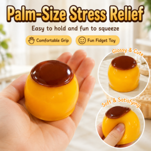 Crunchy Pudding Squishy Toy – Slow Rising Sensory Stress Relief Toy