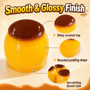 Crunchy Pudding Squishy Toy – Slow Rising Sensory Stress Relief Toy