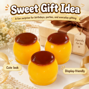 Crunchy Pudding Squishy Toy – Slow Rising Sensory Stress Relief Toy