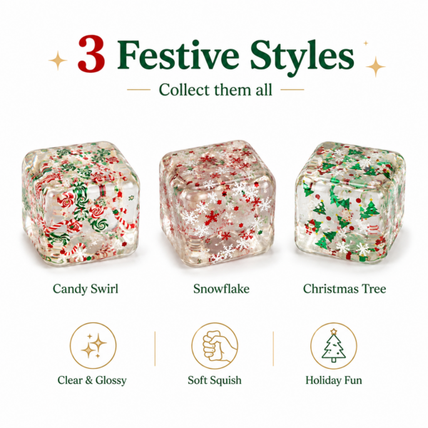 Christmas Maltose Ice Cube Squishy Stress Relief Toy