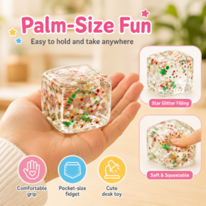 Light-Up Snowflake Ice Cube Squeeze Toy