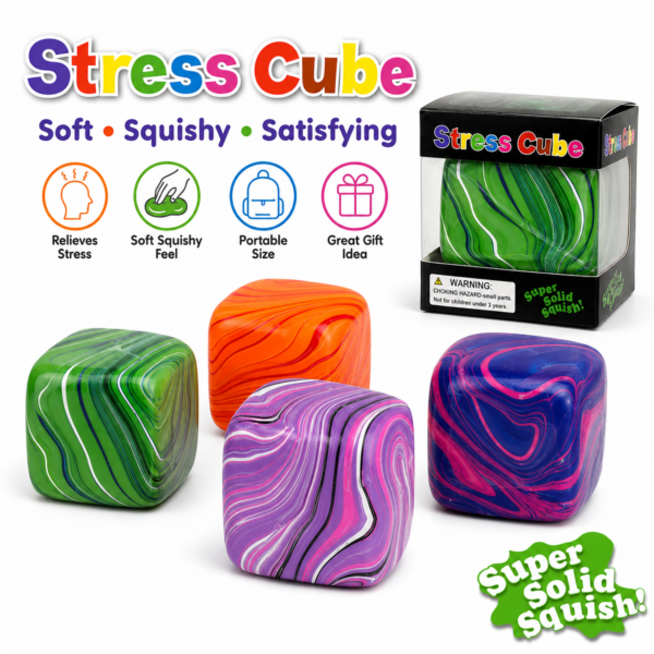 Soft Sticky Squishy Cube Toy – Slow Rising Sensory Stress Relief Fidget