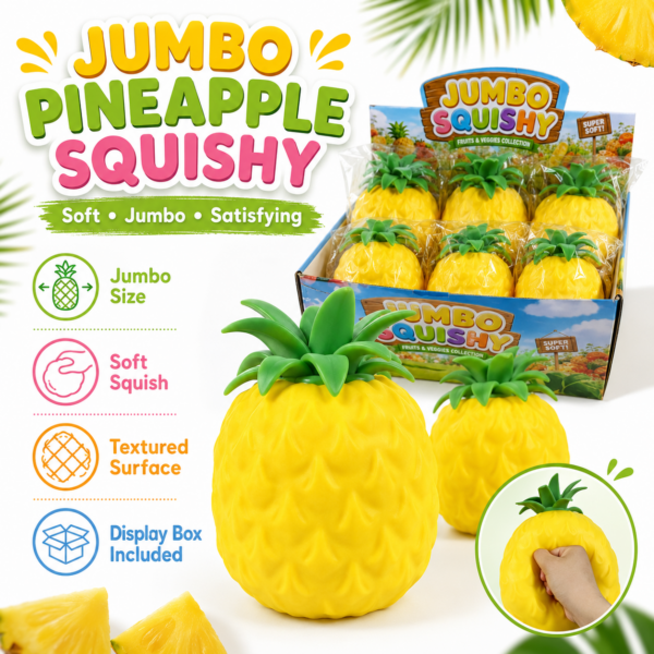 Realistic Large Pineapple Squishy Toy – Soft Slow-Rising Sensory Stress Relief Toy