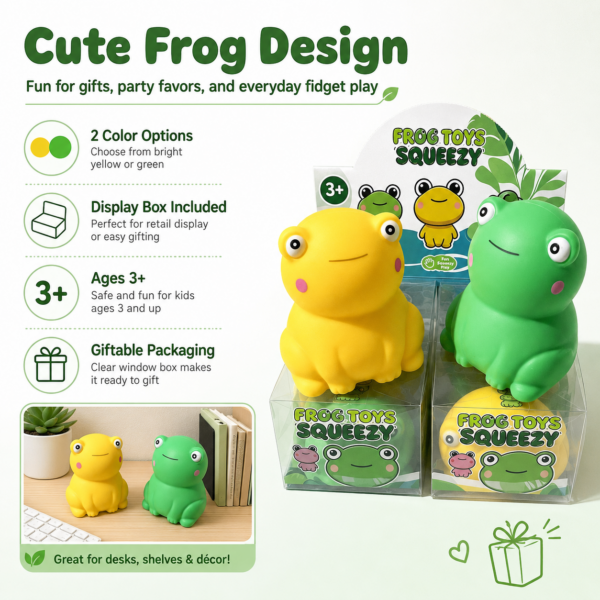 Frog Squishy Toy – Slow Rising Stress Relief Sensory Toy