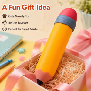 Oversized Realistic Pencil Slow-Recovery Squeeze Toy for Stress Relief