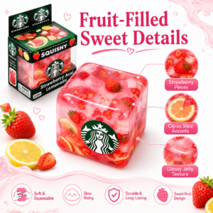 Star Dr Pepper Sprite Needoh Pink Drink Ice Cube Slow Rise Fidget Toy for Girls Wholesale