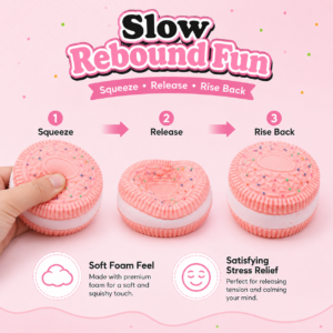 Giant Cookie Sandwich Squishy Toy
