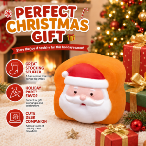 Giant Double-Sided Santa Toast Squeeze Toy