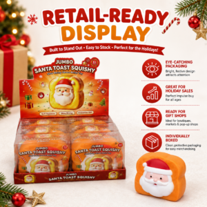 Giant Double-Sided Santa Toast Squeeze Toy