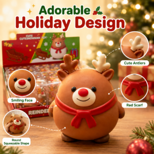 Christmas Deer Plush Toy - Festive Soft Stuffed Animal for Holiday Decor and Gifting