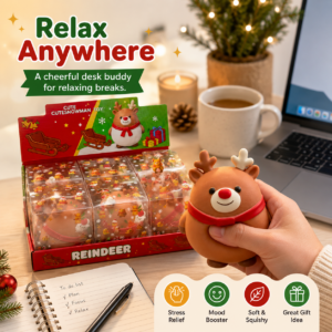 Christmas Deer Plush Toy - Festive Soft Stuffed Animal for Holiday Decor and Gifting