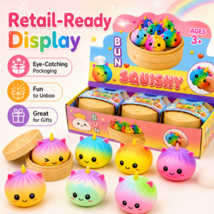 Unicorn Cat Dumpling Squishy Toy – Soft Sensory Stress Relief Toy
