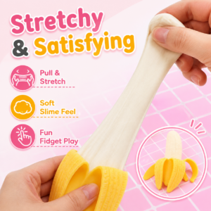 Realistic Peeling Banana Squishy Toy – Soft Sensory Stress Relief & Pranks