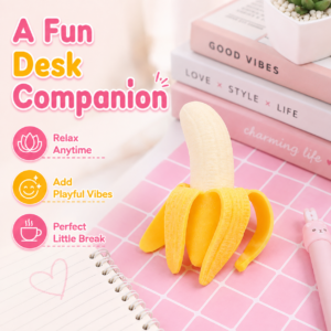 Realistic Peeling Banana Squishy Toy – Soft Sensory Stress Relief & Pranks