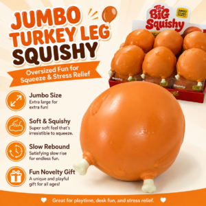 Thanksgiving Turkey Leg Squishy Toy – Slow Rising Sensory Stress Relief Fidget