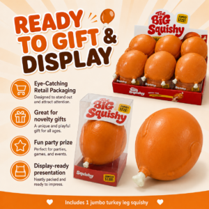 Thanksgiving Turkey Leg Squishy Toy – Slow Rising Sensory Stress Relief Fidget