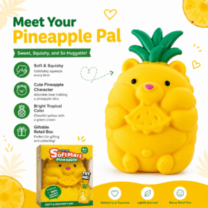 Giant Pineapple Squishy Toy – Large Soft Sensory Stress Relief Toy