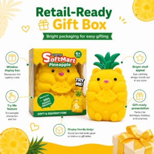 Giant Pineapple Squishy Toy – Large Soft Sensory Stress Relief Toy