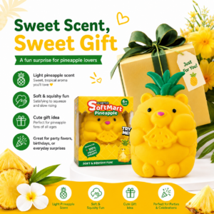 Giant Pineapple Squishy Toy – Large Soft Sensory Stress Relief Toy