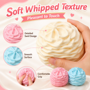 Cream Roll Squishy Toy – Super Soft Slow-Rising Sensory Stress Relief Toy