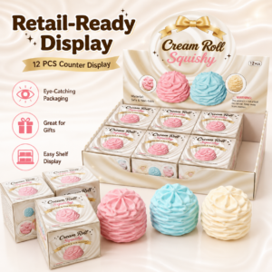 Cream Roll Squishy Toy – Super Soft Slow-Rising Sensory Stress Relief Toy