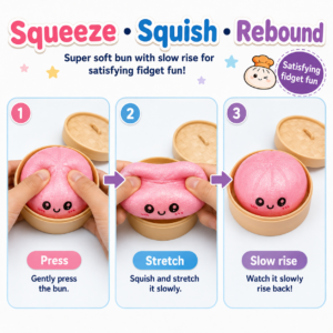 Bakery Bread Squishy Toy – Soft Slow-Rising Sensory Stress Relief Toy